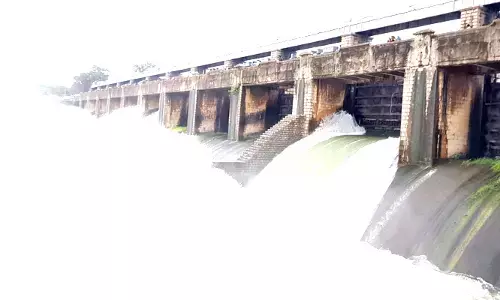 Nizam Sagar : నిజాంసాగర్‌ ప్రాజెక్టు 4 గేట్ల ఎత్తి వేత