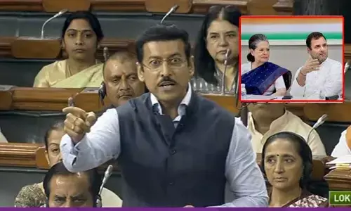 సోనియా, రాహుల్⁬పై దేశద్రోహం కేసు పెట్టాలి.. కేంద్ర మాజీ మంత్రి రాజ్యవర్ధన్ సింగ్ రాథోడ్