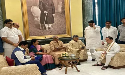 చిగురిస్తున్న ఆశలు : తోడల్లుడితో కలిసి జేపీ నడ్డాతో చంద్రబాబు భేటీ