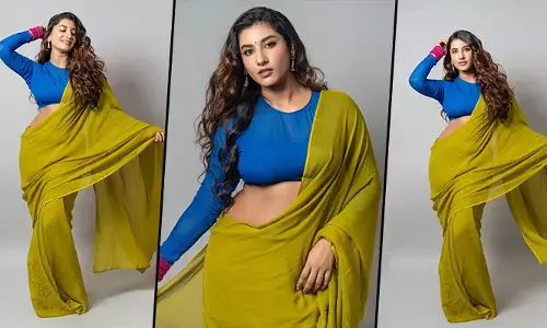 పైట జార విడిచి చీర కట్టులో సెగలు రేపుతోన్న Vishnu Priya