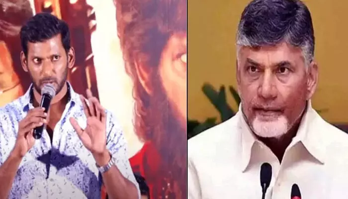 చంద్రబాబుకే అలాంటి పరిస్థితి వస్తే.. నాలాంటి సామాన్యుల పరిస్థితి ఏంటని భయమేస్తుంది: విశాల్ చంద్రబాబుకే అలాంటి పరిస్థితి వస్తే.. నాలాంటి సామాన్యుల పరిస్థితి ఏంటని భయమేస్తుంది: విశాల్