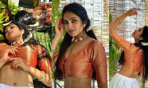 చీరకట్టి చిరు జల్లుల్లో శృంగార నృత్యం.. దివి తడిసిన అందాలకు ఫ్యాన్స్ ఫిదా