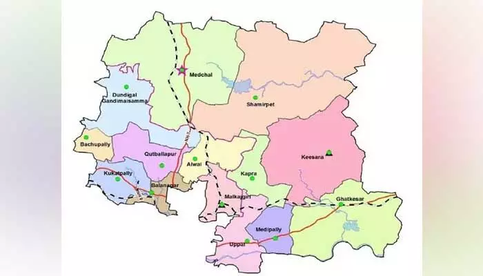 Medchal District :  జిల్లా ఓటర్లు 26,91,167