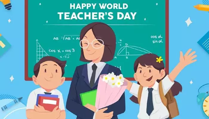 October-5World Teachers Day.. జ్ఞాన వితరణశీలి గురువు