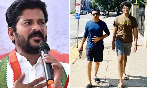 కేటీఆర్, హిమాన్షు ఫొటోపై రేవంత్ రెడ్డి షాకింగ్ రియాక్షన్