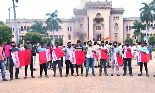 బీఆర్ఎస్ పార్టీని ఓడించాలని ఓయూలో  ప్రతిజ్ఞ