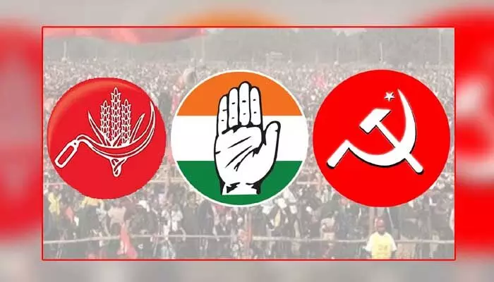 బిగ్ బ్రేకింగ్: కాంగ్రెస్, కమ్యూనిస్ట్ల పొత్తు ఖరారు.. లెఫ్ట్ పార్టీలకు 4 సీట్లు..! బిగ్ బ్రేకింగ్: కాంగ్రెస్, కమ్యూనిస్ట్ల పొత్తు ఖరారు.. లెఫ్ట్ పార్టీలకు 4 సీట్లు..!