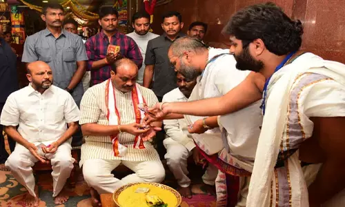 చంద్రబాబు విడుదలయ్యేలా కరుణించు తల్లీ : దుర్గమ్మను దర్శించుకున్న అచ్చెన్నాయుడు