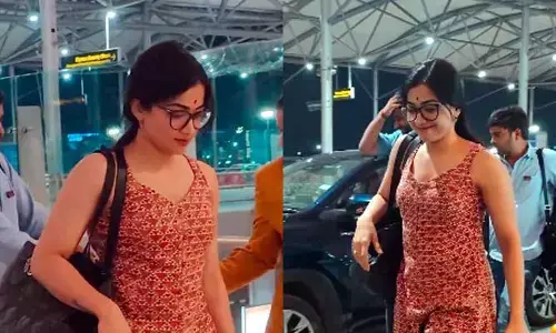 హైదరాబాద్ ఎయిర్‌పోర్ట్‌లో నేచురల్‌గా దర్శనమిచ్చిన రష్మిక.. ఆమె అందానికి ఫిదా అవ్వాల్సిందే..