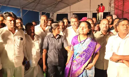 ప్రజా ఆశీర్వాద సభ ఏర్పాట్లను పరిశీలించిన ఎమ్మెల్సీ కవిత