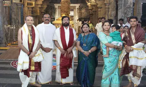 శ్రీపద్మావతి అమ్మవారిని దర్శించుకున్న మహారాష్ట్ర సీఎం ఏక్‌నాథ్ షిండే