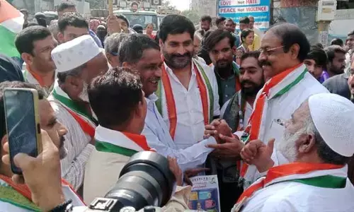 కాంగ్రెస్​ పార్టీ బడుగు బలహీన వర్గాలకు అండ : కాంగ్రెస్​ అభ్యర్థి బండి రమేష్​