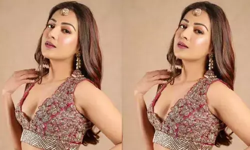 స్లివ్‌లెస్ బ్లౌస్‌లో మతిపోగోడుతున్న కేథరిన్.. హాట్ లుక్ వైరల్