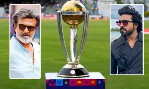 వరల్డ్‌కప్ ఫైనల్‌‌ మ్యాచ్‌‌లో స్పెషల్ అట్రాక్షన్‌గా రామ్ చరణ్, రజనీకాంత్