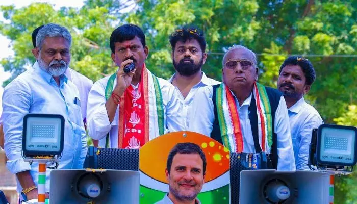 మాయమాటలు చెప్పే కేసీఆర్ను తరిమేయాలి: పొంగులేటి మాయమాటలు చెప్పే కేసీఆర్ను తరిమేయాలి: పొంగులేటి