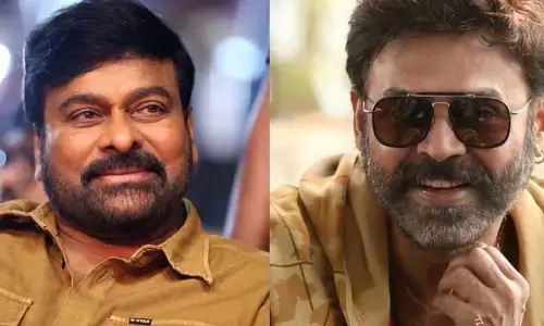 HYD : క్యూలో నిల్చొని ఓటు హక్కును వినియోగించుకున్న చిరంజీవి, వెంకటేశ్