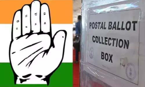 తెలంగాణలో కాంగ్రెస్ ముందంజ.. సెకండ్ ప్లేస్‌లో బీఆర్ఎస్