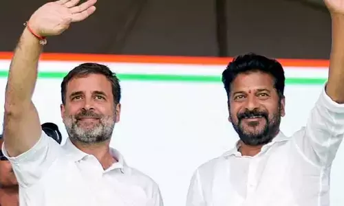కాసేపట్లో ఎల్బీ స్టేడియంకు రాహుల్, రేవంత్ రెడ్డి