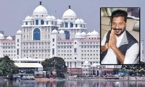 Revanth Reddy : సీఎం హోదాలో తొలిసారి సచివాలయానికి రేవంత్ రెడ్డి