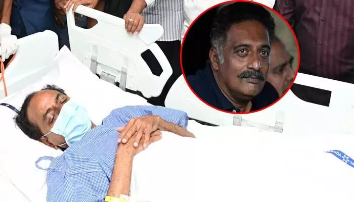 కేసీఆర్ను పరామర్శించిన సినీ నటుడు ప్రకాష్ రాజ్ కేసీఆర్ను పరామర్శించిన సినీ నటుడు ప్రకాష్ రాజ్