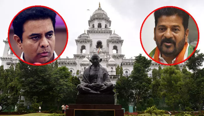 అసెంబ్లీలో కేటీఆర్కు రేవంత్ రెడ్డి స్ట్రాంగ్ కౌంటర్! అసెంబ్లీలో కేటీఆర్కు రేవంత్ రెడ్డి స్ట్రాంగ్ కౌంటర్!