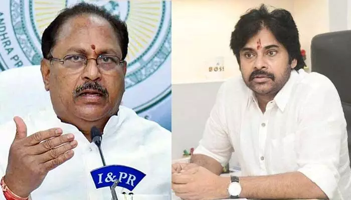 ఆ తింగరి మాటలే వద్దు.. పవన్కు డిప్యూటీ సీఎం స్ట్రాంగ్ వార్నింగ్ ఆ తింగరి మాటలే వద్దు.. పవన్కు డిప్యూటీ సీఎం స్ట్రాంగ్ వార్నింగ్