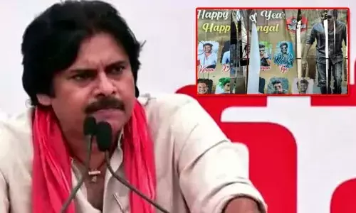 పవన్ ఫ్లెక్సీలు, పోస్టర్లు చించివేత.. గుంటూరు ఫ్యాన్స్ గరం..గరం..