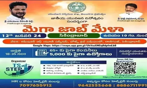 BIG NEWS : నిరుద్యోగులకు శుభవార్త.. యూత్ డే సందర్భంగా మెగా జాబ్ మేళ (రిజస్ట్రేషన్‌కు క్యూ ఆర్ స్కాన్ చేయండి)