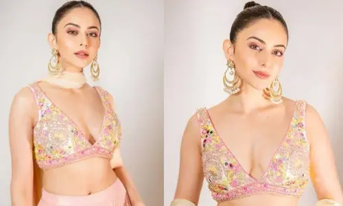కుర్రాళ్ల హార్ట్ బీట్ పెంచేస్తున్న రకుల్ స్టన్నింగ్ ఫొటో షూట్