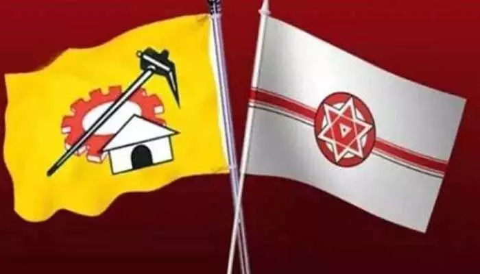 హల్చల్ చేస్తున్న టీడీపీ, జనసేన ఉమ్మడి సీట్ల జాబితా.. ఇందులో నిజమెంత..? హల్చల్ చేస్తున్న టీడీపీ, జనసేన ఉమ్మడి సీట్ల జాబితా.. ఇందులో నిజమెంత..?