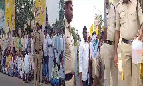 నన్ను కాదని వాడికి టికెట్ ఇచ్చేదేంది రా బై.. పెట్రోల్ డబ్బాతో  నిరసన
