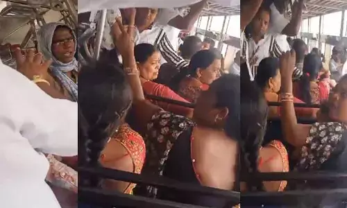 ఫ్రీ బస్సు నీ ఇంట్లకెళ్ళి ఇస్తున్నావా దున్నపోతు మొఖందాన..ఆడాళ్లా మజాకా
