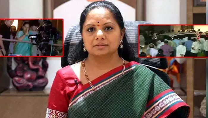 Kavitha Arrest : ఎమ్మెల్సీ కవితను ఢిల్లీ తరలిస్తున్న ఈడీ అధికారులు