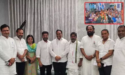 దానం నాగేందర్ ను చేర్చుకోవద్దు.. గాంధీ భవన్ వద్ద ఆందోళన