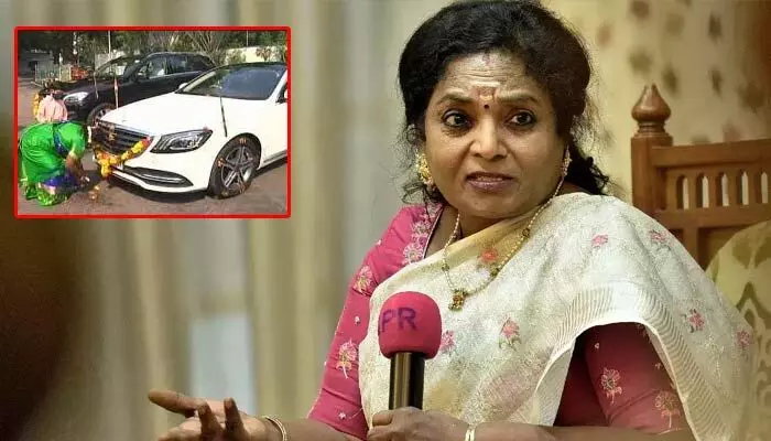 మాజీ గవర్నర్ తమిళికి సొంత కారు కూడా లేదు! ఎన్నికల అఫిడవిట్లో సంచలన విషయాలు మాజీ గవర్నర్ తమిళికి సొంత కారు కూడా లేదు! ఎన్నికల అఫిడవిట్లో సంచలన విషయాలు