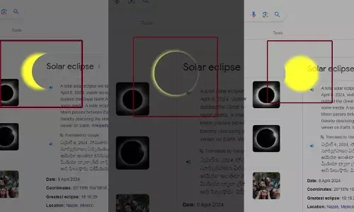 Solar Eclipse 2024: గూగుల్ స్పెషల్ యానిమేషన్ అదుర్స్..