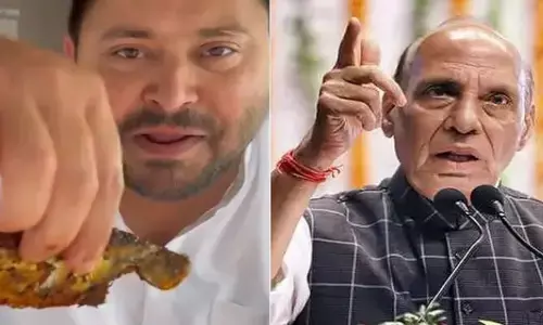 బెయిల్‌పై బయటున్నవాళ్లు ప్రధాని మోడీని జైలుకు పంపుతామంటున్నారు: రాజ్‌నాథ్ సింగ్