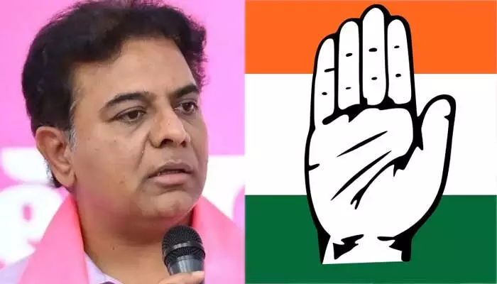 ఈసీకి చేరిన బిట్స్ పిలానీ vs పల్లి బఠానీ.. కేటీఆర్పై కాంగ్రెస్ ఫిర్యాదు ఈసీకి చేరిన బిట్స్ పిలానీ vs పల్లి బఠానీ.. కేటీఆర్పై కాంగ్రెస్ ఫిర్యాదు