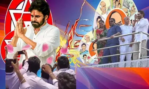 పవన్ కళ్యాణ్ ఫాన్స్ ఆ మజాకా.. జగన్ సమక్షంలో బాహుబలి ఇంటర్వెల్ సీన్ రిపీట్