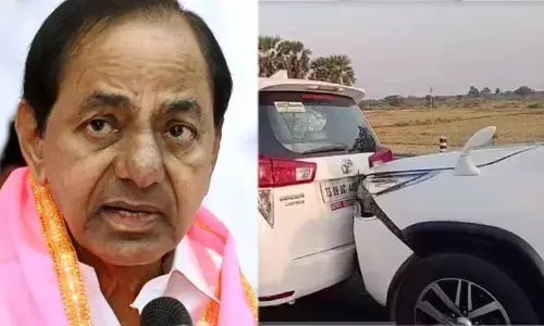 BREAKING : కేసీఆర్ కాన్వాయ్‌లో ప్రమాదం