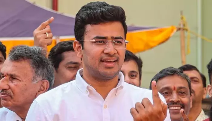 అలా ఓట్లు అడిగారని.. బీజేపీ అభ్యర్థి తేజస్వి సూర్యపై కేసు ? అలా ఓట్లు అడిగారని.. బీజేపీ అభ్యర్థి తేజస్వి సూర్యపై కేసు ?