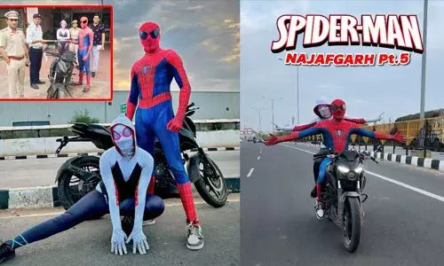 ఢిల్లీ పోలీసులకు చిక్కిన ‘స్పైడర్ మ్యాన్ కపుల్’ ‘టైటానిక్’ స్టిల్ తెచ్చిన తంటా!
