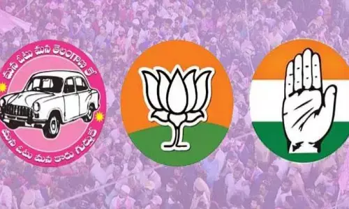 కరీంనగర్‌‌లో రక్తికట్టిస్తున్న రాజకీయాలు.. నువ్వా నేనా అన్నట్లు మూడు పార్టీల హోరాహోరీ పోరు
