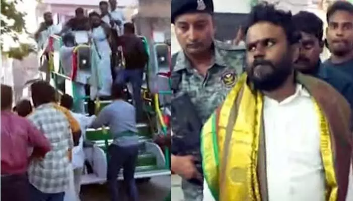Chittoor: రెచ్చిపోయిన మంత్రి పెద్దిరెడ్డి అనుచరులు.. బీసీవై పార్టీ అధినేతపై దాడి Chittoor: రెచ్చిపోయిన మంత్రి పెద్దిరెడ్డి అనుచరులు.. బీసీవై పార్టీ అధినేతపై దాడి