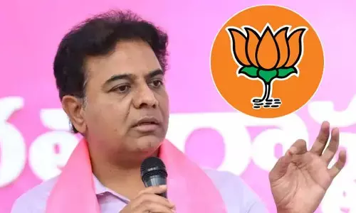 మా చెల్లిని జైల్లో పెట్టిన పార్టీతో ఎందుకు కలుస్తాం.. బీజేపీపై కేటీఆర్ సీరియస్ కామెంట్స్