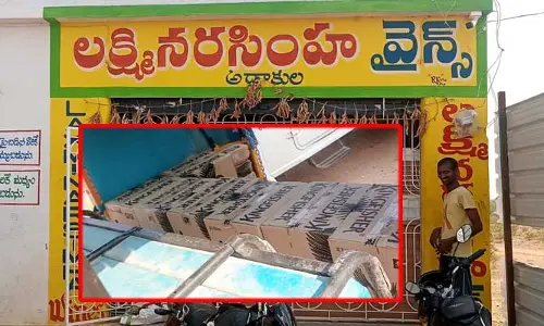 బీర్లు దొరక్క మద్యం ప్రియులు బేజారు.. సీసీ టీవీల్లో రికార్డయిన వైన్ షాప్ నిర్వాహకుల నిర్వాకం