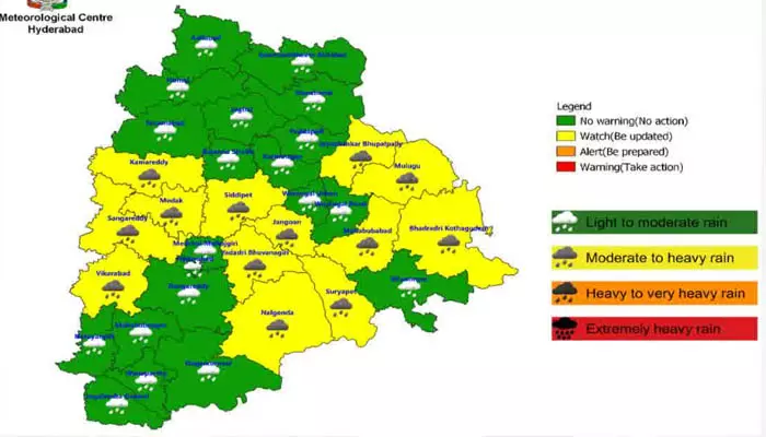 Rain Alert: రాష్ట్ర ప్రజలకు వాతావరణ శాఖ కీలక సూచన.. ఆ జిల్లాల్లో మూడు రోజుల పాటు భారీ వర్షాలు