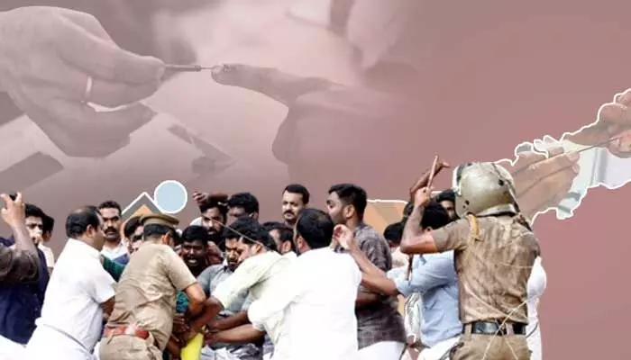 AP Elections 2024: పార్టీ ఏజెంట్లు కిడ్నాప్.. ఆ నియోజకవర్గంలో ఉద్రిక్తత AP Elections 2024: పార్టీ ఏజెంట్లు కిడ్నాప్.. ఆ నియోజకవర్గంలో ఉద్రిక్తత