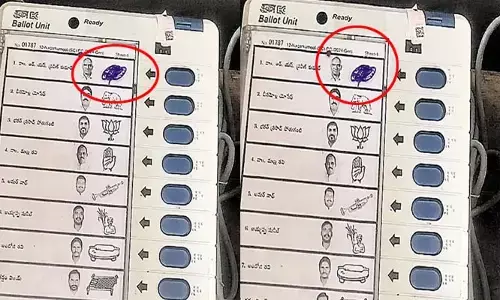 EVM: పోలింగ్ కేంద్రంలో వినూత్న ఘటన.. ఓటేసేందుకు వచ్చి ఈవీఎంలో కారు గుర్తును చెరిపేసిన ఆకతాయిలు
