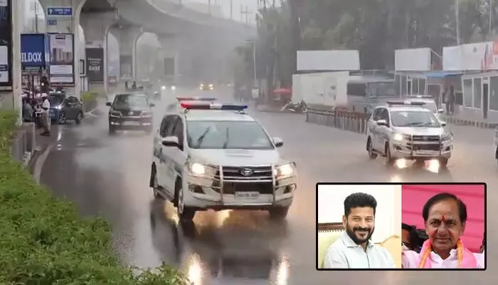 భారీ వర్షంలో రేవంత్ రెడ్డి.. పదేళ్లుగా కేసీఆర్ వర్షంలో బయటకు వచ్చారా? (వీడియో) భారీ వర్షంలో రేవంత్ రెడ్డి.. పదేళ్లుగా కేసీఆర్ వర్షంలో బయటకు వచ్చారా? (వీడియో)